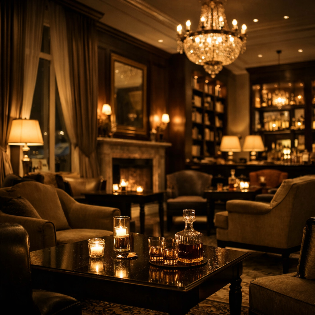 Ambiance feutrée illustrant la discrétion dans les services haut de gamme