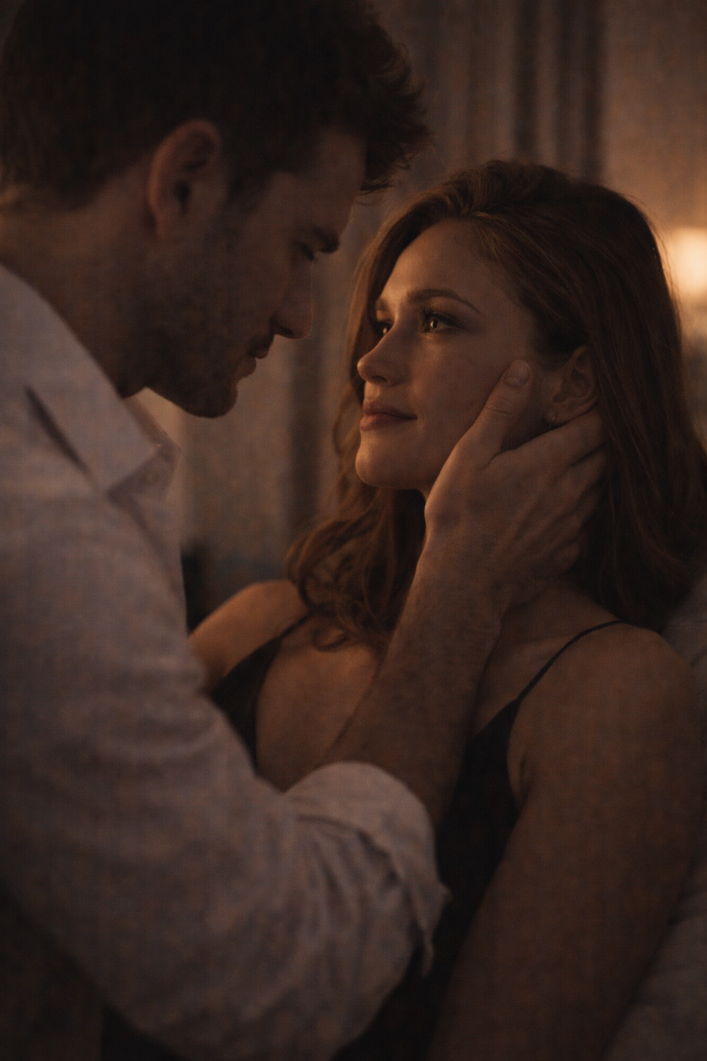 Homme et femme dans une posture de reconnaissance mutuelle illustrant le choix réciproque dans une rencontre premium